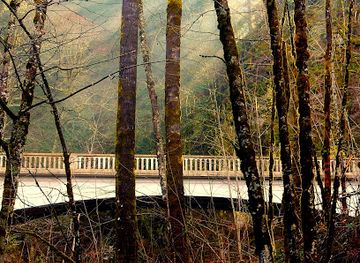 Historic Columbia River Highway state trail bridge at McCord Creek