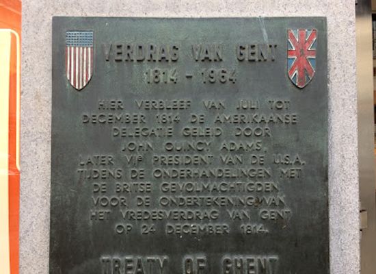 belgium/ghent/landmark/treaty-of-ghent-marker