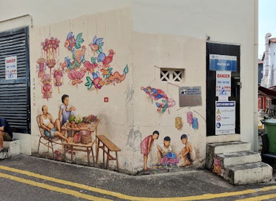 singapore/chinatown/chinatown/landmark/mural-lanterns