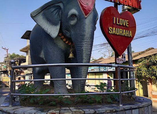 nepal/chitwan/sauraha/landmark/elephant-statue-haatti-chwok