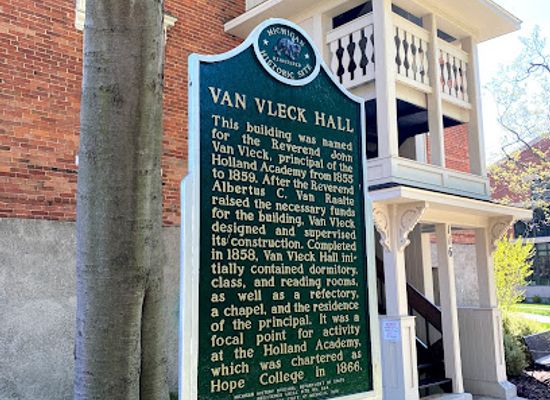 michigan/holland/landmark/van-vleck-hall-historical-marker