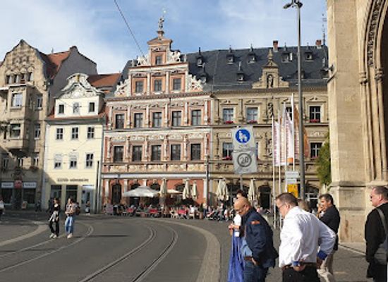 germany/erfurt/altstadt/landmark/brunnen-bremer-stadtmusikanten