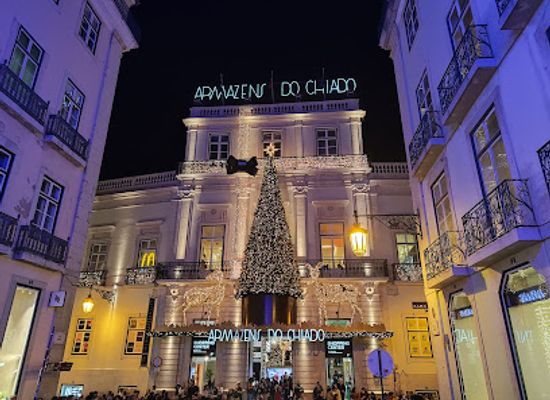 portugal/lisbon/chiado/landmark/luzes-de-natal-dos-armazens-do-chiado