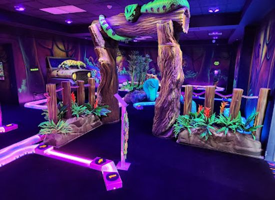 florida/panama-city-beach/landmark/rainforest-black-light-golf-arcade
