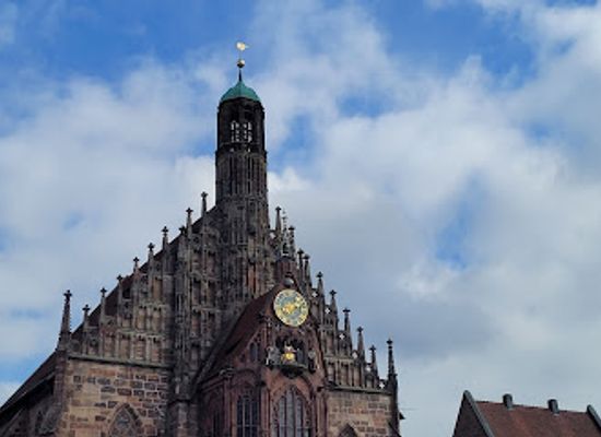 germany/nuremberg/landmark/church-tower-clock