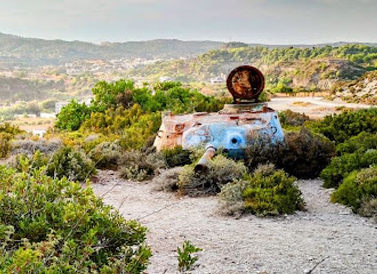 greece/rhodes/faliraki/landmark/ww2-tank-tower