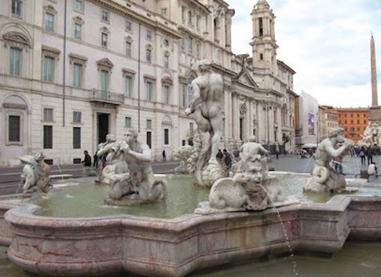 italy/rome/piazza-navona/landmark/fountain-of-the-moro-roma