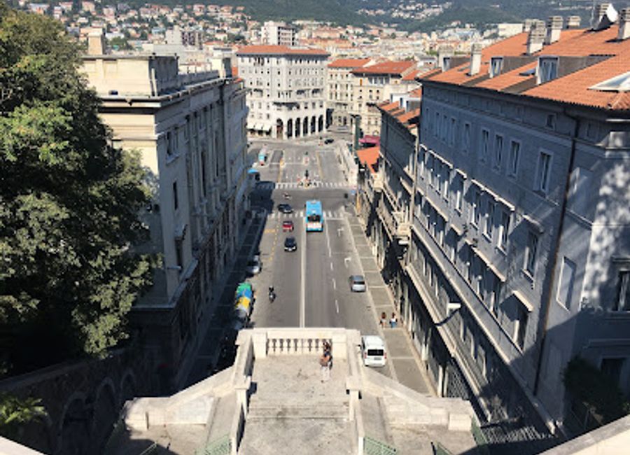 Discover Trieste's Giants' Stairway, a historical landmark combining stunning architecture and breathtaking views of the Adriatic.