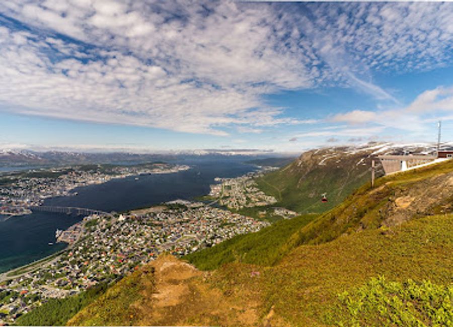 Experience stunning panoramic views of Tromsø and its breathtaking fjords at the Tromsø Viewpoint, a scenic gem in Norway's Arctic landscape.