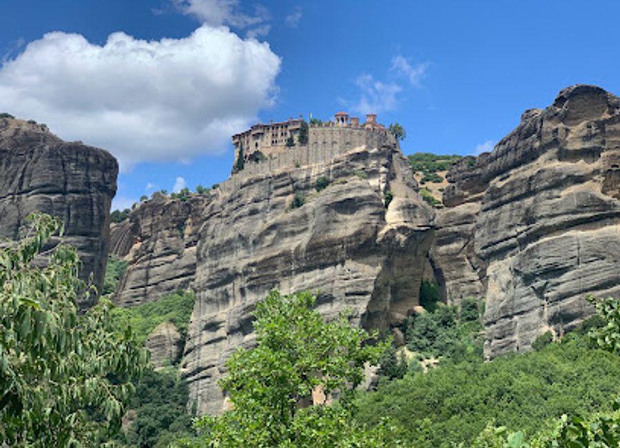 Discover breathtaking panoramic views of the Greek countryside at this scenic overlook near Políchni, a perfect spot for photographers and nature lovers.