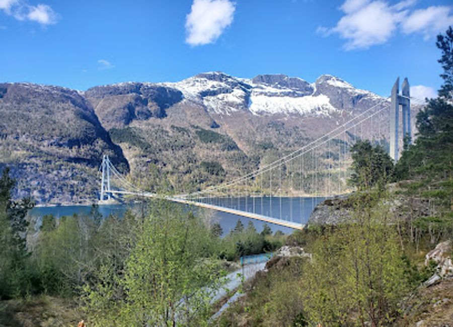Discover the stunning vistas of Hardanger Bridge at the viewpoint, where nature meets engineering marvels in breathtaking Norway.