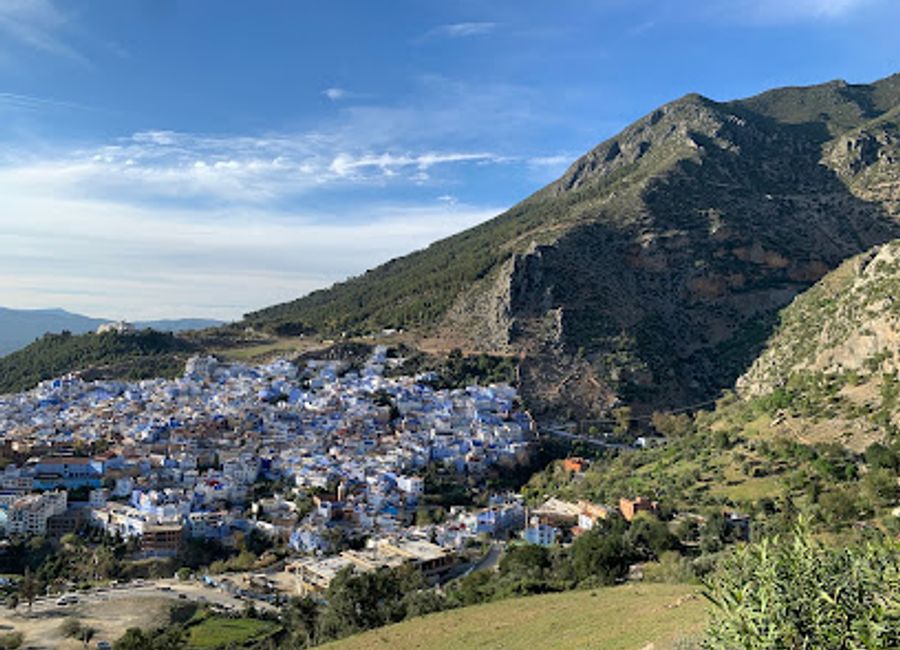 Explore the Bouzafer Mosque in Chefchaouen, where stunning architecture meets serene spirituality amidst the blue hues of the city.