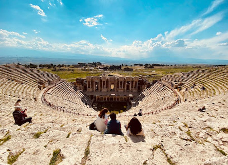 Explore the stunning Hierapolis Ancient Theater in Pamukkale, a UNESCO World Heritage site that showcases Roman architectural brilliance and rich history.