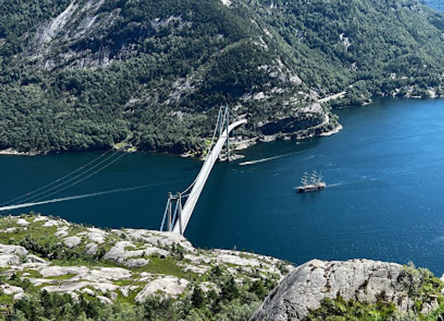 Discover the stunning views and natural beauty of the Lysefjord Bridge, an architectural marvel in Norway's breathtaking landscape.
