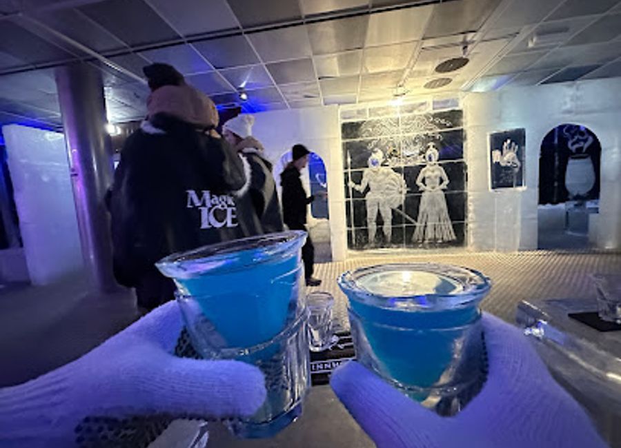Discover Magic Ice Reykjavík - where art meets frost in an unforgettable ice bar experience filled with stunning sculptures and creative cocktails.