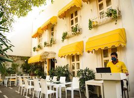 Behind Yellow Doors Diner