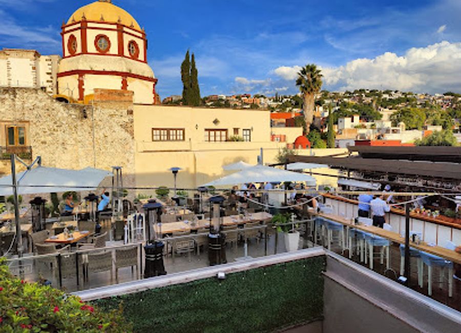 Discover Quince Rooftop: A Unique Eclectic Dining Experience with Stunning Views in San Miguel de Allende.