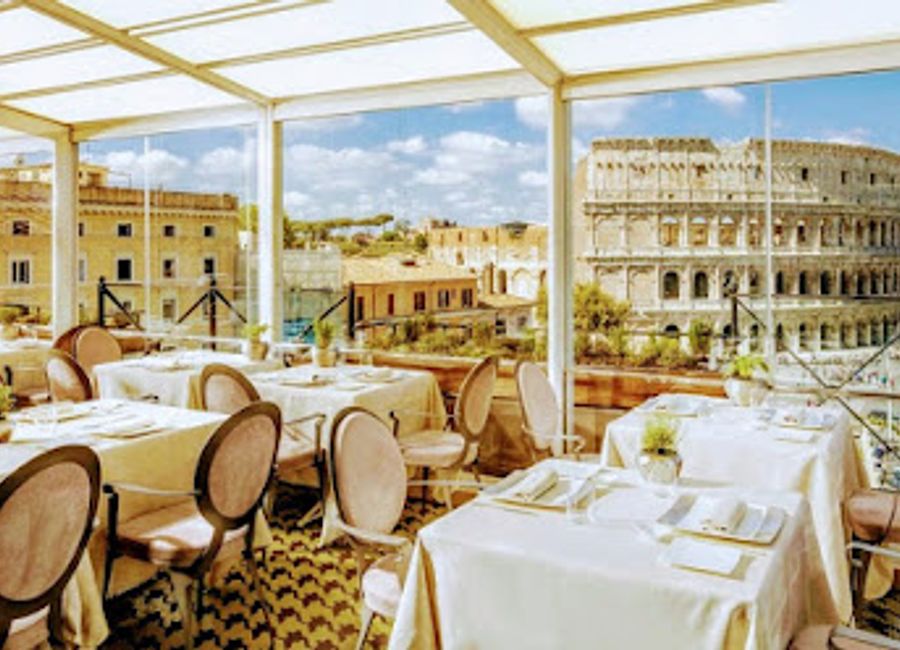 Experience fine Italian dining at Aroma with stunning views of the Colosseum – a perfect blend of gourmet cuisine and historic ambiance.