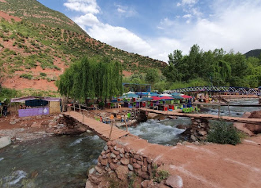 Experience authentic Moroccan cuisine with breathtaking views at Agdal Ourika in the scenic Ourika Valley.