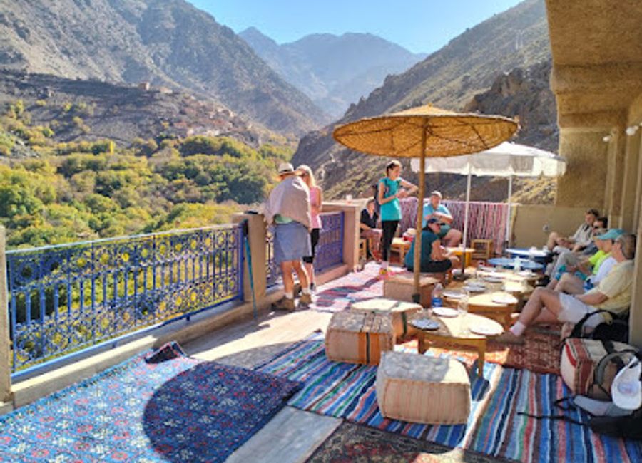 Savor authentic Moroccan cuisine at Happy Family House in Imlil – where delicious food meets stunning mountain views.