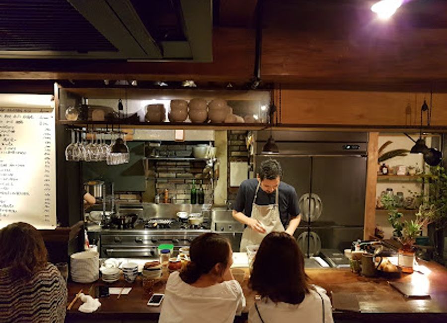 Explore innovative dishes at Plat Home - Kanazawa Kitchen, where local flavors meet creative cuisine in a cozy bar setting.