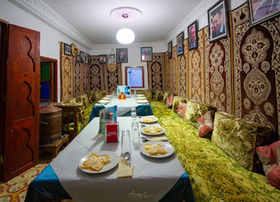 Experience authentic Moroccan flavors at Restaurant Chourafa in Chefchaouen - a culinary haven amidst stunning blue-hued streets.