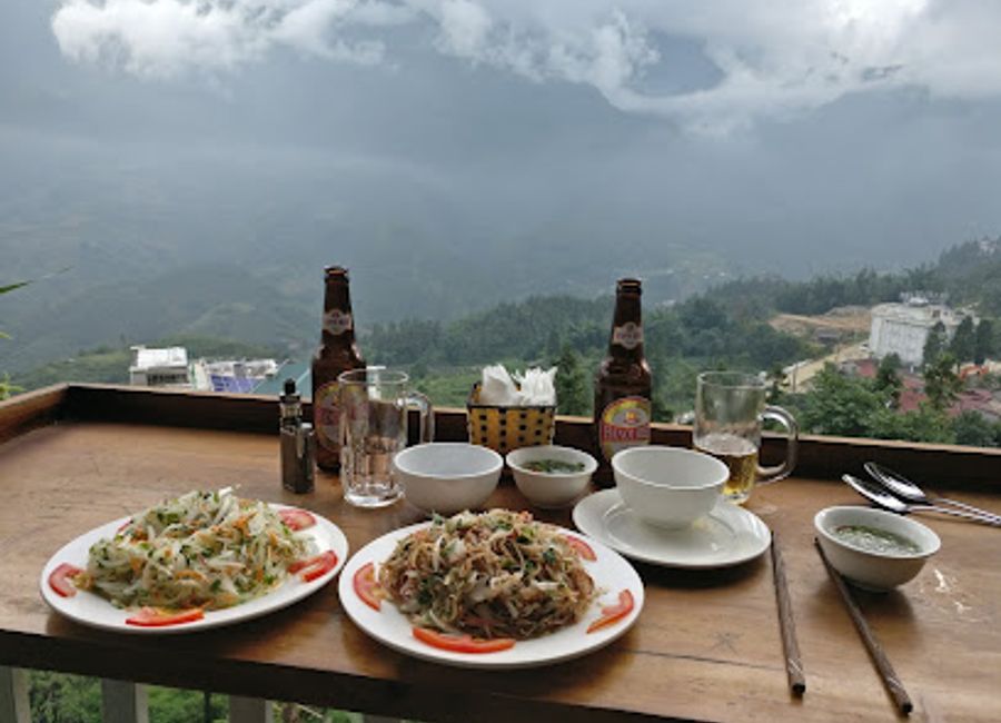 Experience the perfect blend of Asian and European cuisines with breathtaking views at Moment Romantic Restaurant in Sa Pa.