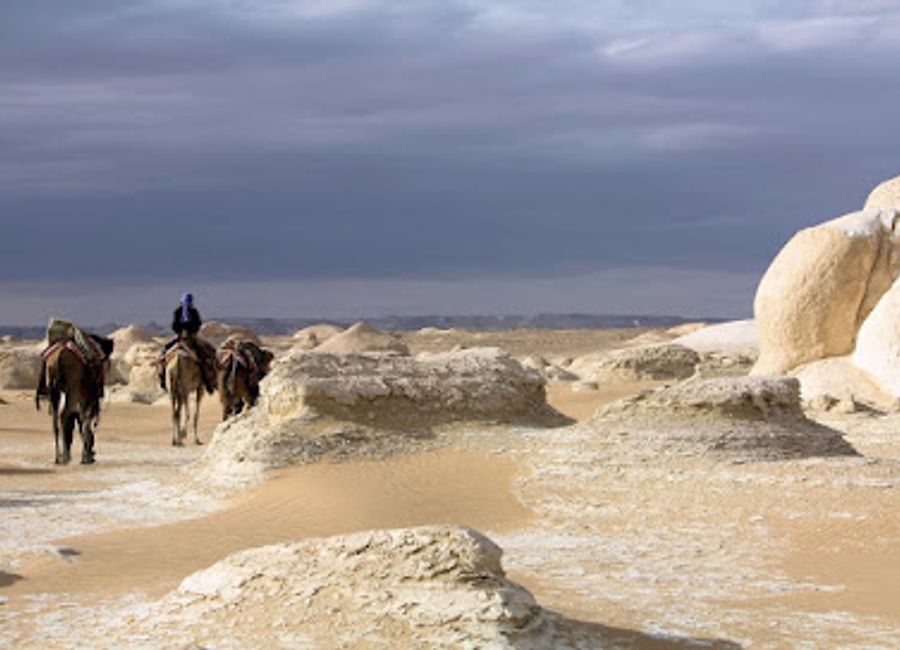 Explore the surreal beauty of White Desert National Park in Egypt – a natural wonder featuring unique chalk formations and breathtaking landscapes.