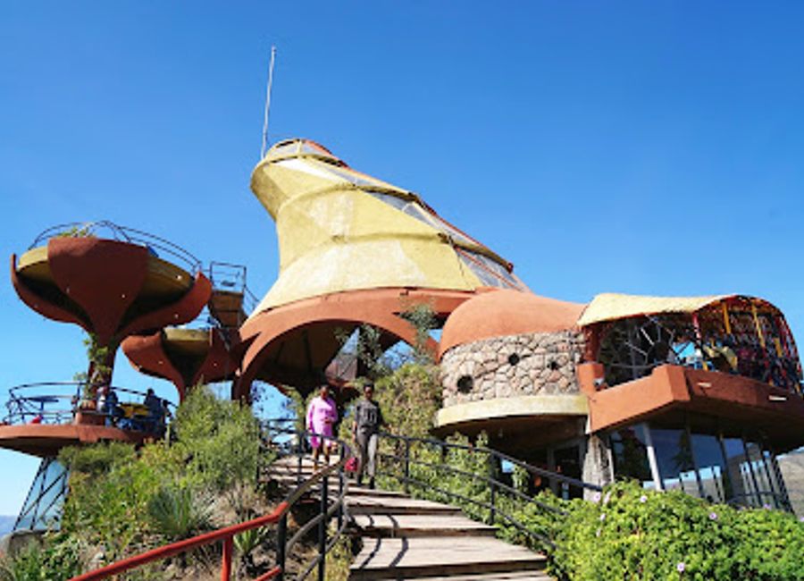 Experience authentic Ethiopian cuisine with breathtaking views at Ben Abeba in Lalibela.