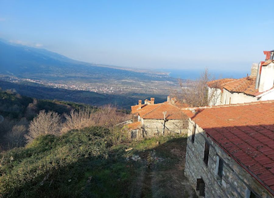 Savor authentic Greek cuisine at Taverna Olympos in Palaios Panteleimonas, where tradition meets breathtaking views.