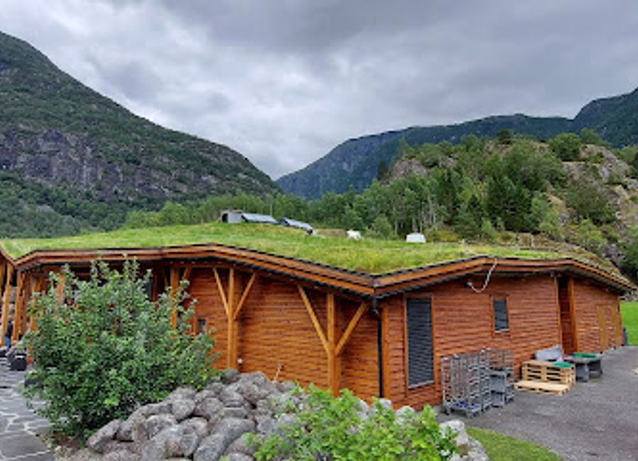 Discover authentic Norwegian cuisine amidst stunning landscapes at Hardangerviddahallen in Øvre Eidfjord.
