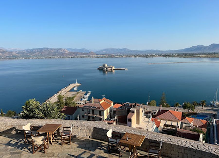 Experience authentic Greek cuisine at Amimoni Restaurant in Nafplia Palace, where culinary excellence meets stunning coastal views.