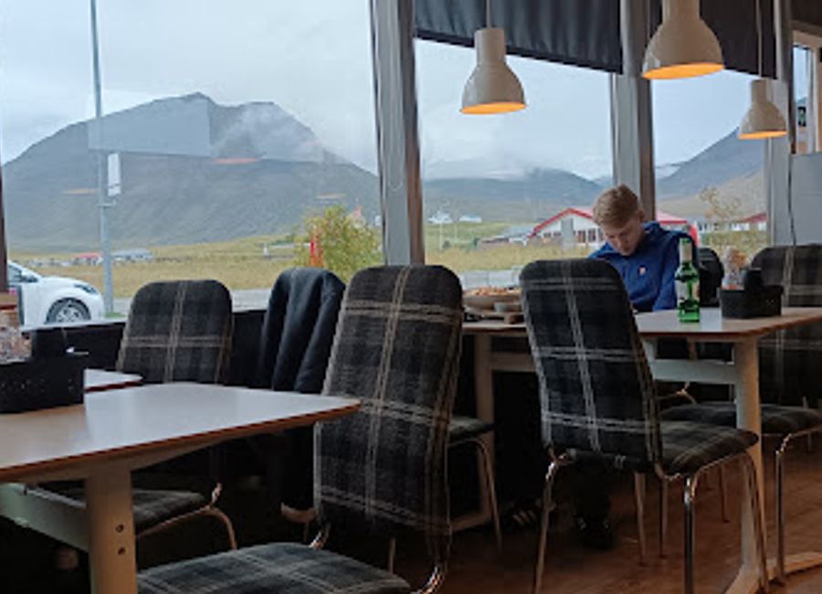 Experience authentic Icelandic cuisine at Víkurskálin Bolungarvík, where local flavors meet stunning views in a cozy setting.