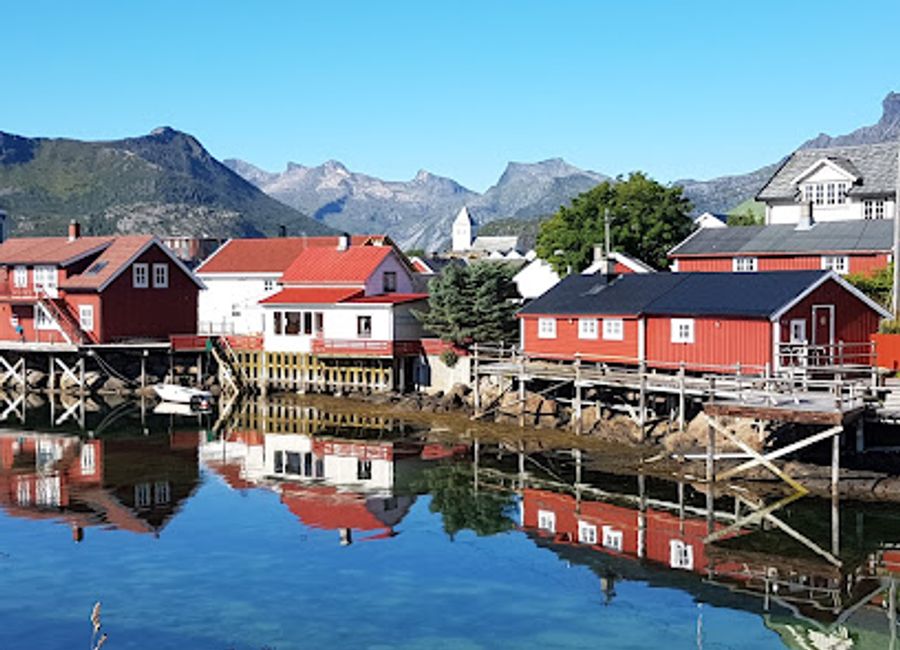 Experience authentic Norwegian cuisine at Børsen Spiseri in Svolvær, where fresh local ingredients meet stunning harbor views.