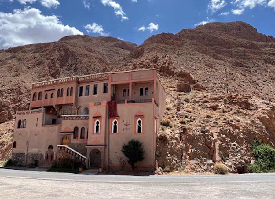 Experience authentic Moroccan cuisine at Café-Restaurant Timzzillite Chez Mohamed, where stunning views meet delightful flavors.