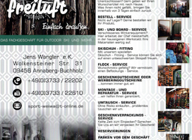 Freiluft - einfach draußen und Skiverleih an der Fichtelberghütte