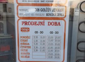 COOP družstvo HB, 308 Golčův Jeníkov
