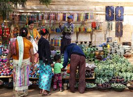 Street Market by Ananda Temple