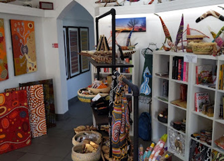 Explore the Yubu Napa Art Gallery in Alice Springs for a unique blend of Aboriginal art, crafts, and Australian goods, showcasing local talent.