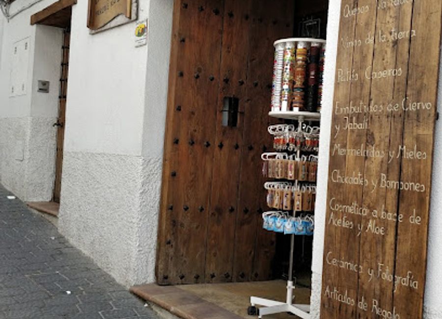 Discover unique souvenirs and local delicacies at La Despensa Del Parque Natural, a charming store in Cazorla, Spain.