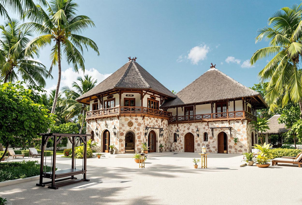 Utheemu Ganduvaru: Historic Palace on Utheemu Island, Maldives A photograph of Utheemu Ganduvaru, a historic palace showcasing traditional Maldivian architecture on Utheemu Island. The image captures the palace