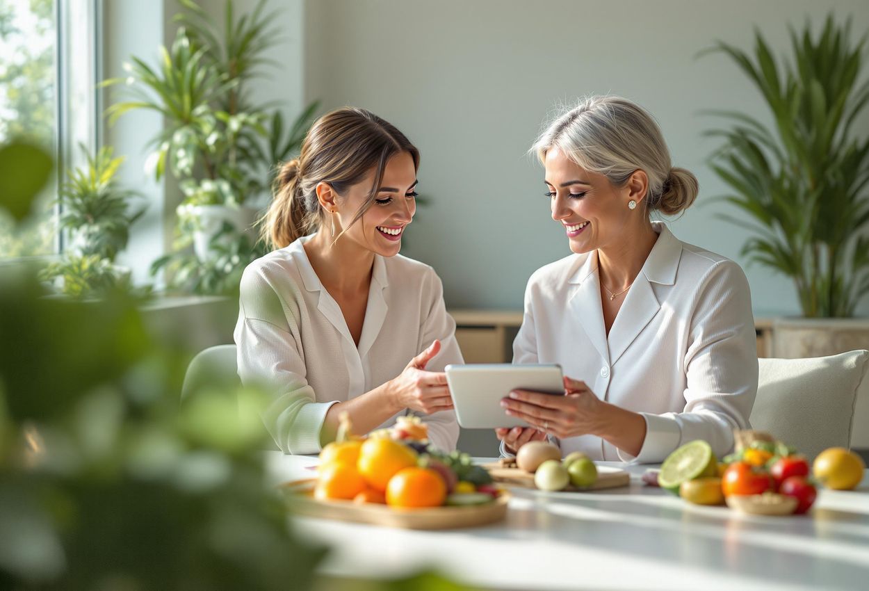 A nutritionist at SHA Wellness Clinic in Spain reviews a guest