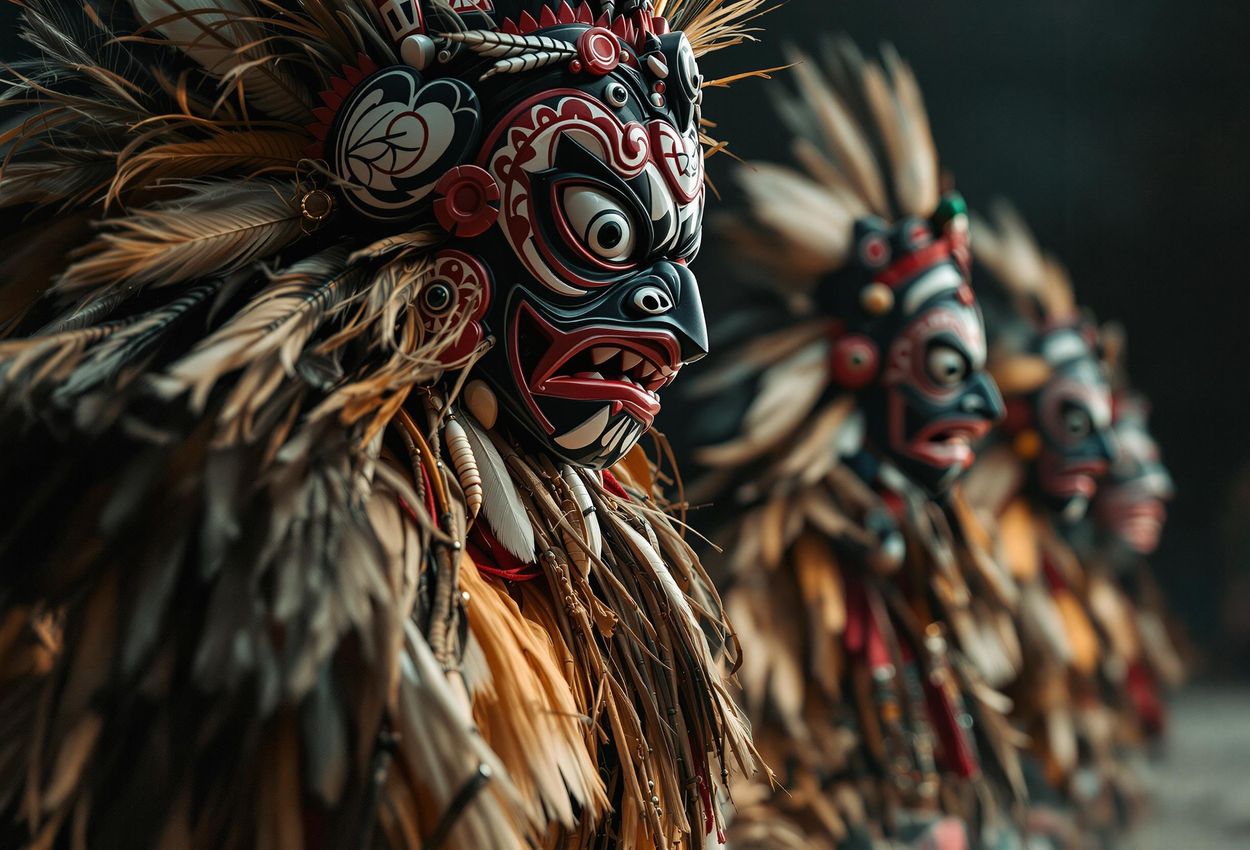 A captivating image of a traditional Kwakwaka