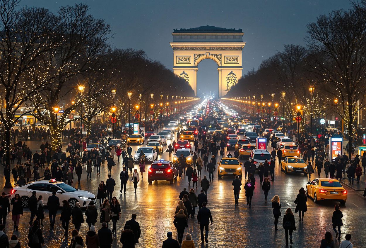 A photograph capturing the practical aspects of celebrating New Year