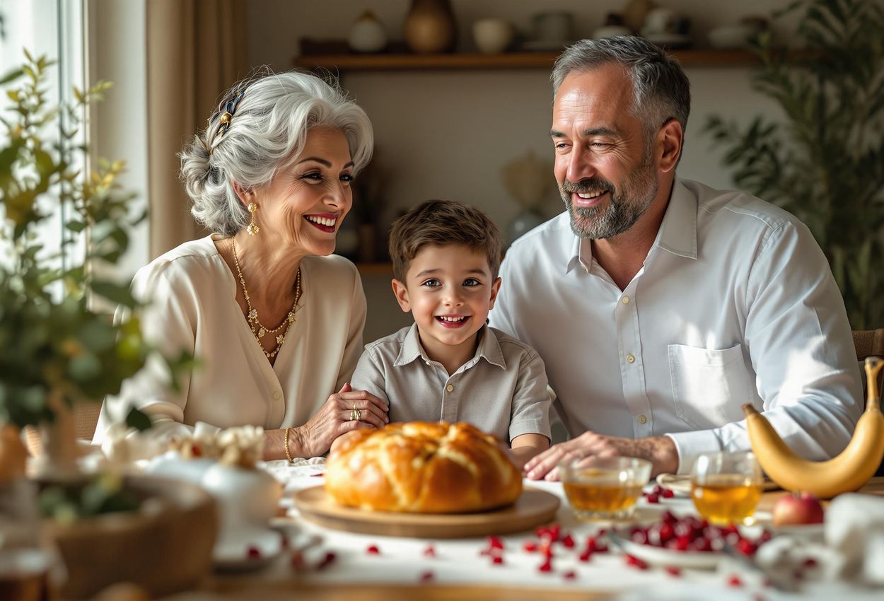 A heartwarming photograph capturing a family