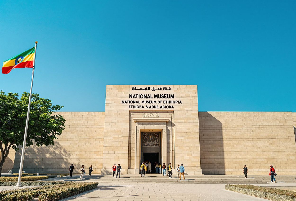 An eye-level photograph of the National Museum of Ethiopia