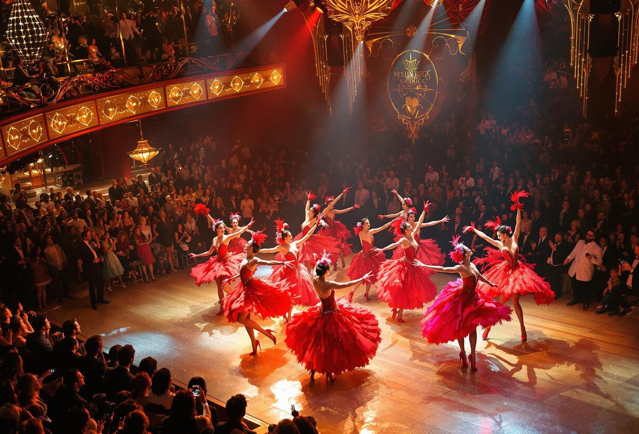 A vibrant photograph capturing the energy and glamour of the 