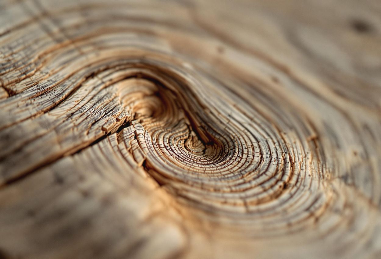 Detailed macro photograph of locally sourced timber and reclaimed wood used in the construction of an eco-friendly alpine chalet, showcasing the beauty and sustainability of the materials.