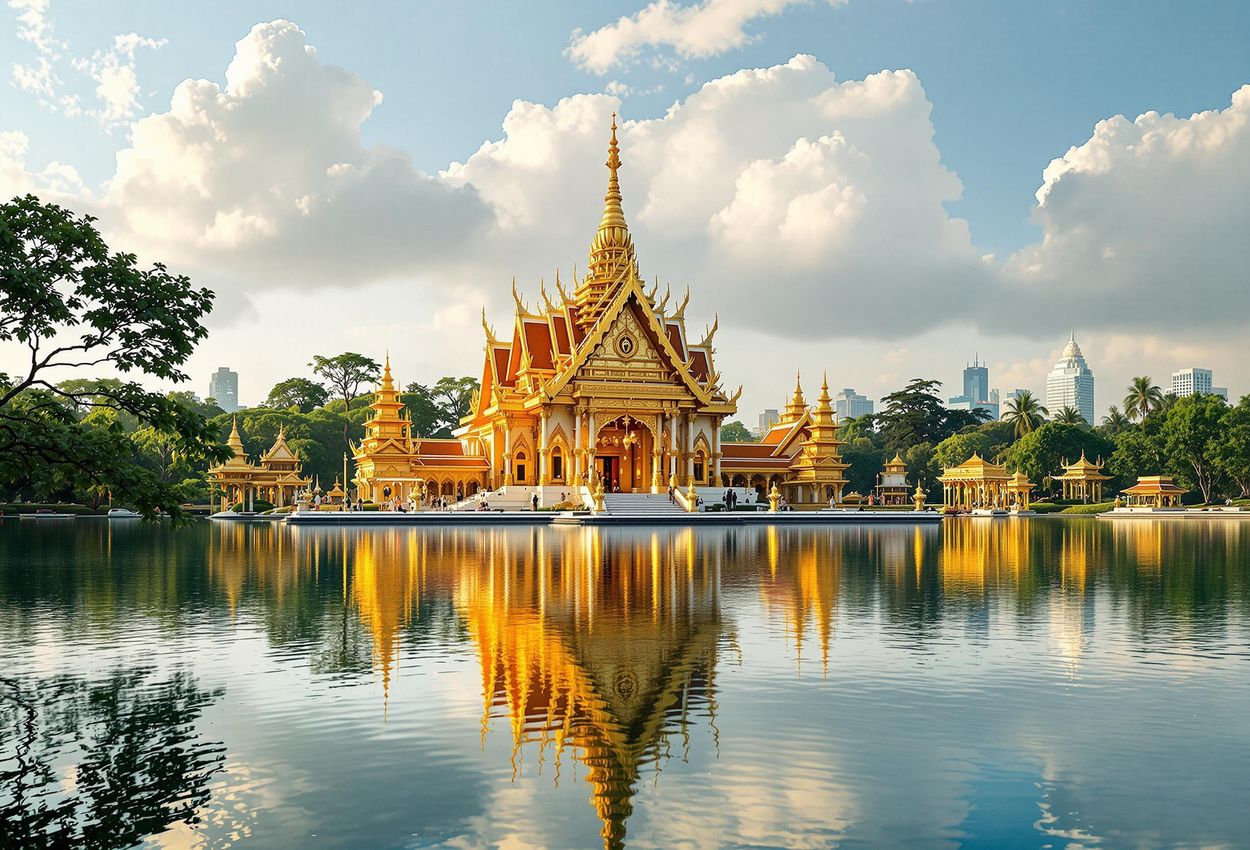 Explore the stunning Gangaramaya Temple in Colombo, Sri Lanka, a unique blend of architectural styles reflected in the serene Beira Lake. A cultural and spiritual landmark.