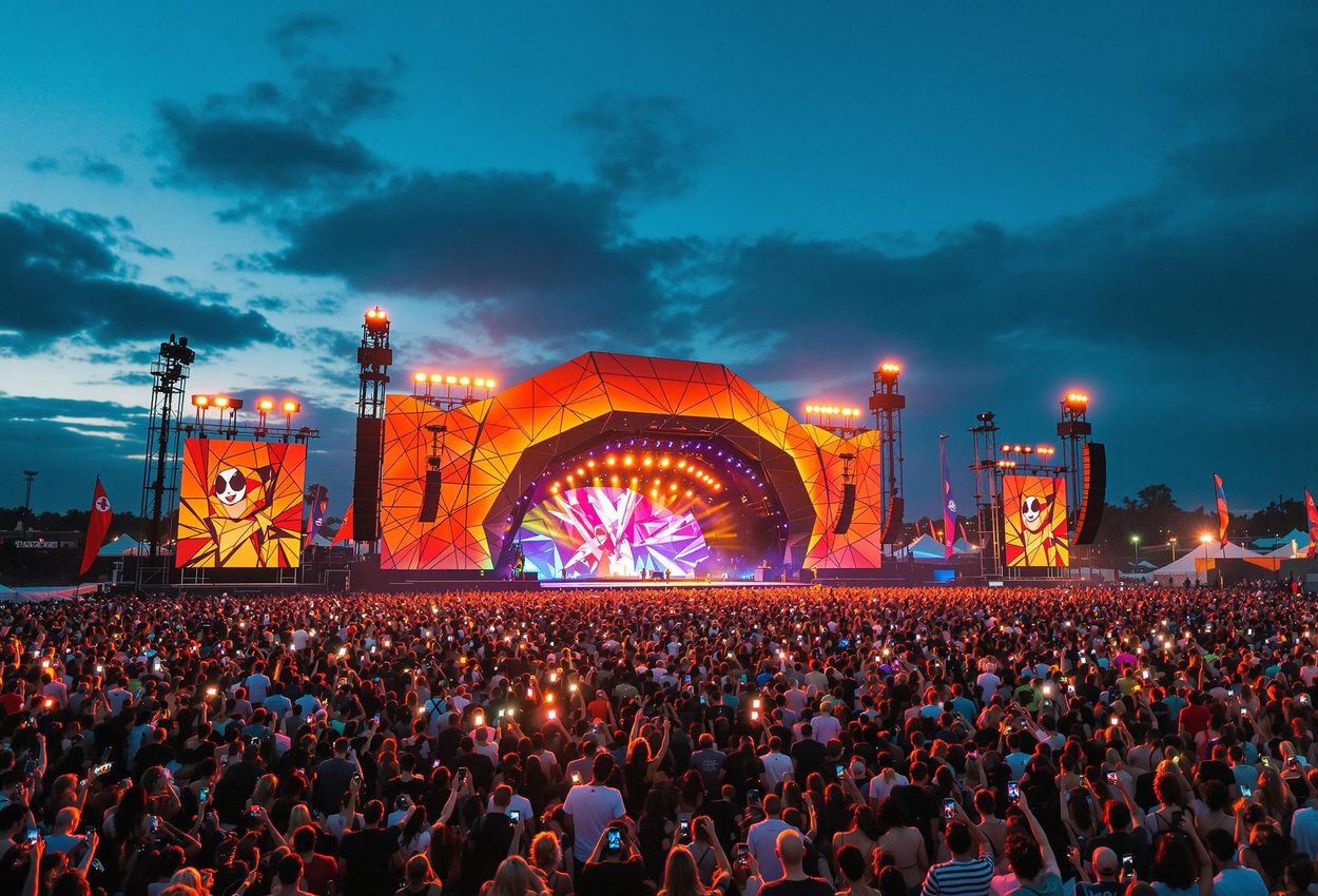 A vibrant photograph capturing Olivia Rodrigo